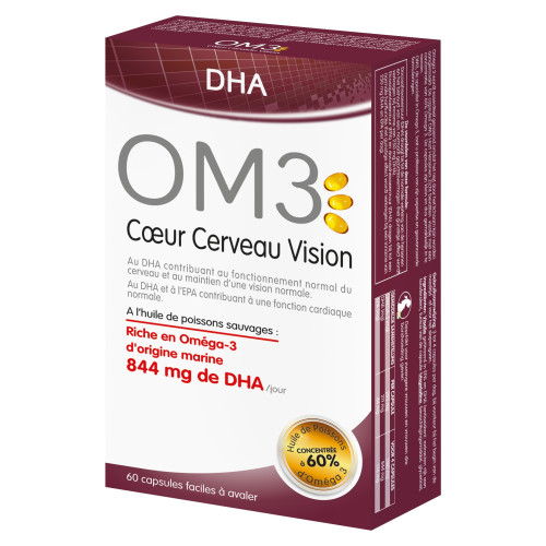 OM3 Cœur Cerveau Vision : Oméga-3 pour cœur, cerveau et vision