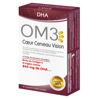 OM3 Cœur Cerveau Vision : Oméga-3 pour cœur, cerveau et vision