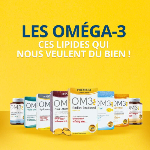 OM3 Cœur Cerveau Vision : Oméga-3 pour cœur, cerveau et vision