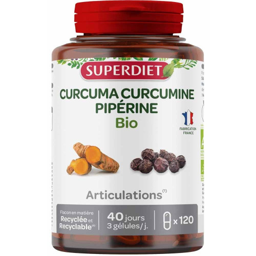 Curcuma Pipérine Bio Super Diet - Soulagement Articulaire Naturel