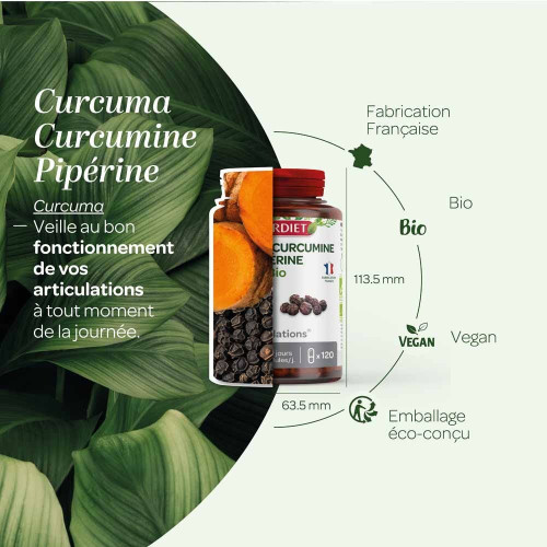 Curcuma Pipérine Bio Super Diet - Soulagement Articulaire Naturel