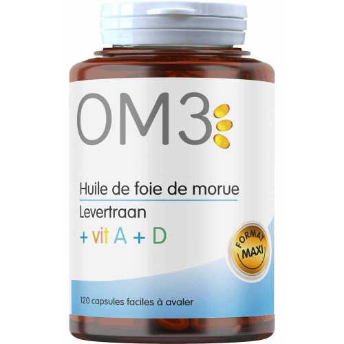 Huile de Foie de Morue Super Diet - Vitamines A&D | 120 Capsules