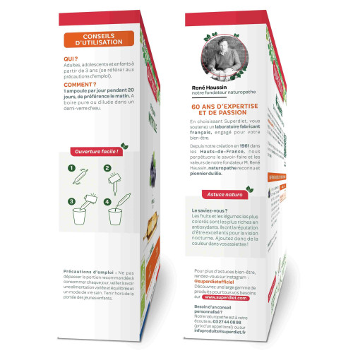 Super Diet : Pur Jus Myrtille Bio - Antioxydants Naturels en Ampoules
