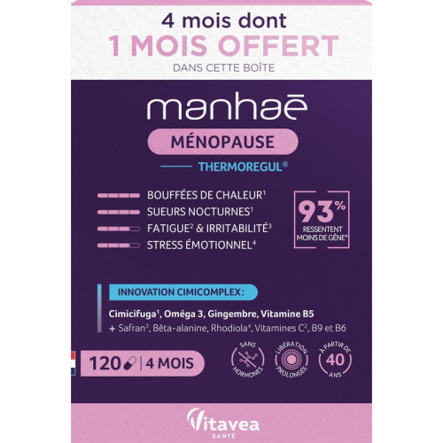 Gélules Manhae : Équilibre ménopause, bouffées de chaleur & bien-être