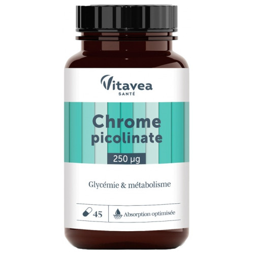Vitavea Chrome Picolinate 250µg : Régule glycémie & métabolisme
