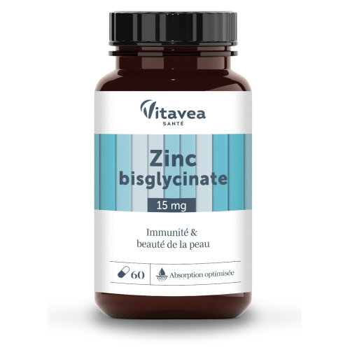 Zinc Bisglycinate Vitavea - 60 gélules : Immunité & Peau éclatante