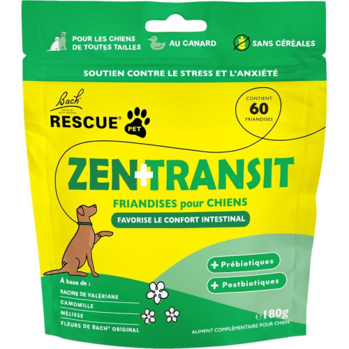 Fleurs de Bach Zen+Transit : Friandises apaisantes pour chiens