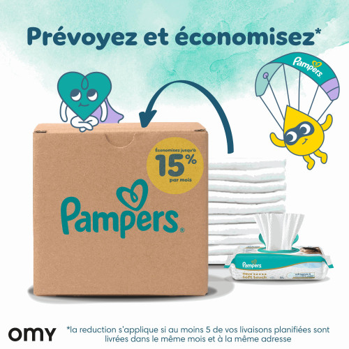 Couches bébé Pampers Harmonie : Taille 3, 102 couches, peau apaisée