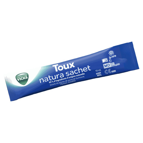 Vicks Toux Natura Adulte : 14 Sachets - Soulagement Naturel de la Toux