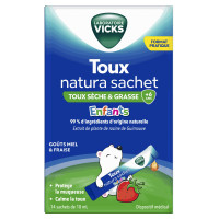 Vicks Toux Natura Enfants : Sirop Naturel Anti-Toux - 14 Sachets