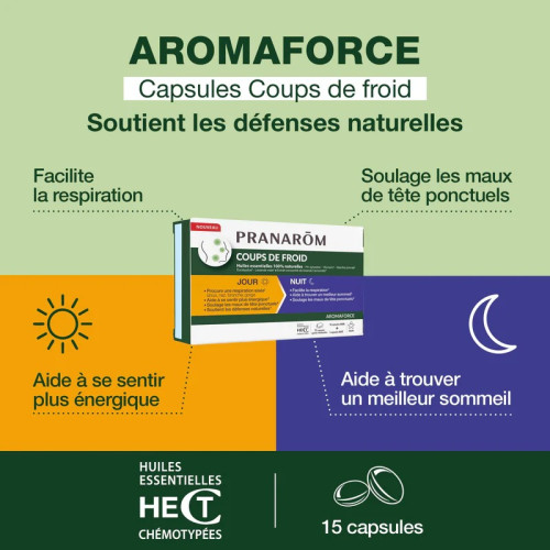 Pranarom Coups de Froid : Soutien Jour/Nuit Respiratoire & Immunité