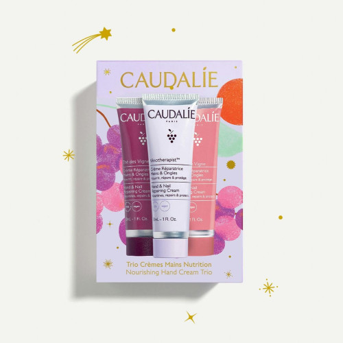 Caudalie Trio Crème Mains - 3x30ml : Nourrissez & Réparez