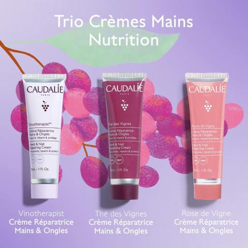 Caudalie Trio Crème Mains - 3x30ml : Nourrissez & Réparez