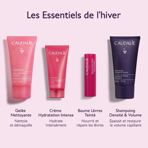 Caudalie Trousse Hiver : Coffret voyage 4 soins hydratants