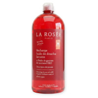 Huile Douche Lavante LA ROSEE - 800 ml : Recharge bio & douce
