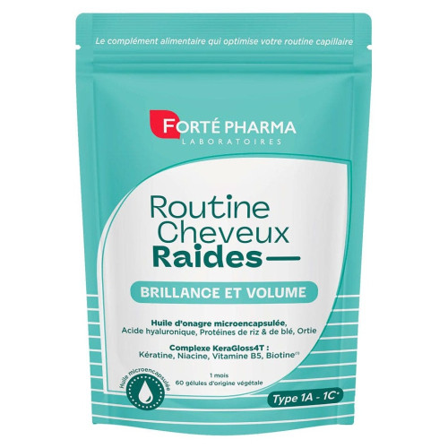 Forté Pharma Cheveux Raides : Brillance & Volume en 60 Gélules