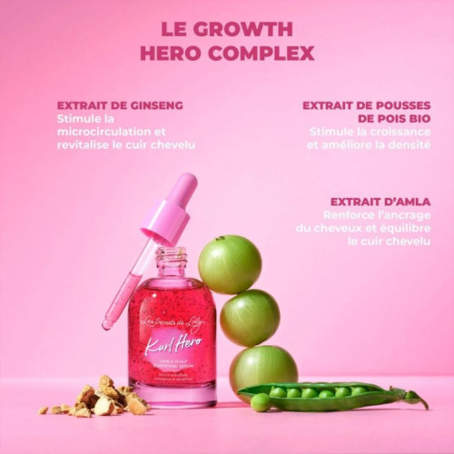 Sérum Loly Kurl Hero - Croissance & densité cheveux bouclés 50 mL