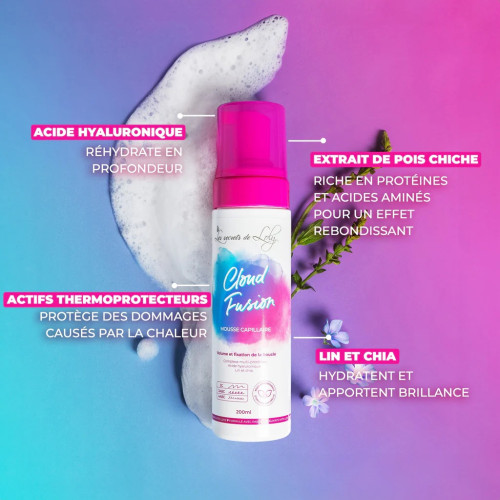Cloud Fusion : Mousse Hydratante pour Boucles Définies & Souples