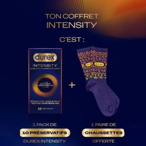 Durex : 10 préservatifs sans latex ultra-fins + cadeau chaussettes