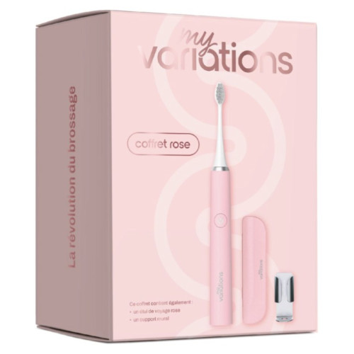 Coffret brosse électrique rose : nettoyage sonique doux pour gencives