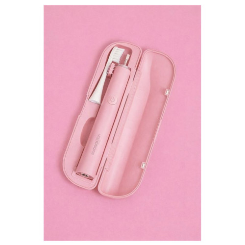 Coffret brosse électrique rose : nettoyage sonique doux pour gencives