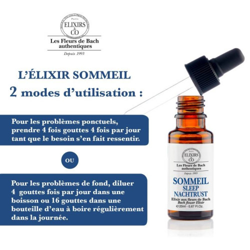 Elixirs & Co : Fleurs de Bach Sommeil - Apaisement Naturel 20ml