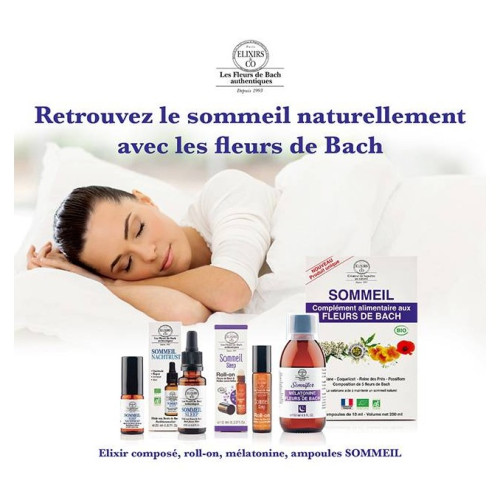 Elixirs & Co : Fleurs de Bach Sommeil - Apaisement Naturel 20ml