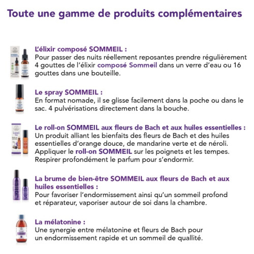 Elixirs & Co : Fleurs de Bach Sommeil - Apaisement Naturel 20ml