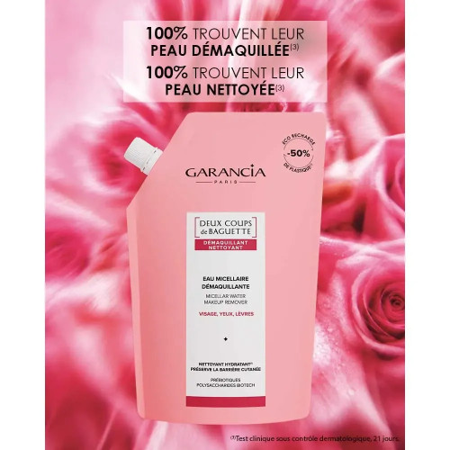 Eau Micellaire Garancia : Démaquillage Doux en 2 Coups