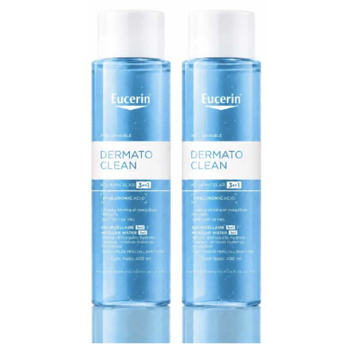 Lotion Micellaire Eucerin : Nettoyage Doux Visage & Yeux - 2x400mL