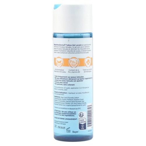 Bepanthen Tattoo Gel Lavant 200ml Soin Peau Tatouée Apaisant