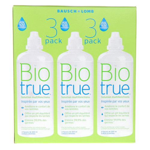 BAUSCH & LOMB Biotrue pour Lentilles Souples Lot de 3-8463 BAUSCH & LOMB Biotrue pour Lentilles Souples Lot de 3-8463