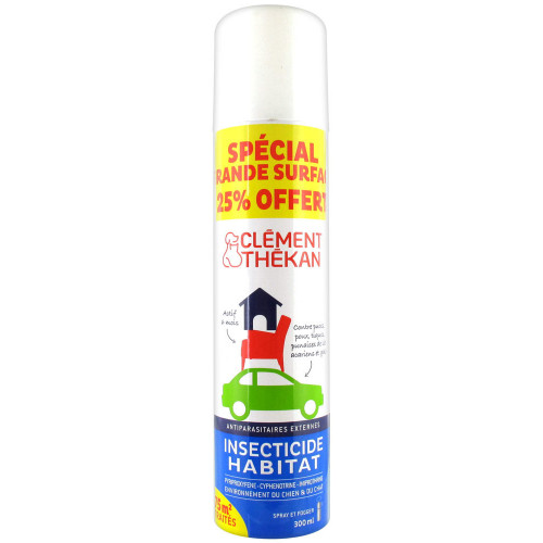 Pharma360: Insecticide Habitat CLEMENT THEKAN 300mL - Anti-puces et tiques