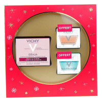 VICHY Coffret Idéalia Crème énergisante Peaux Normales à Mixtes avec Masque Peel Double Eclat et Masque Minéral Désaltérant-8633