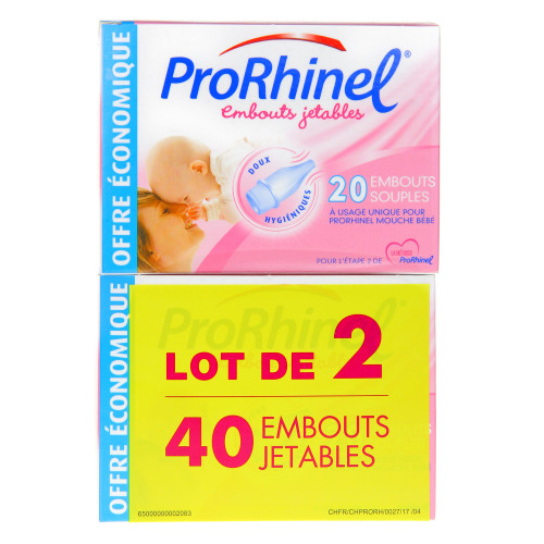 ProRhinel Mouche Bébé Embouts Jetables Souples 10 Pièces