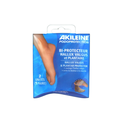 AKILEINE Podoprotection Bi-Protecteur Hallux Valgus et Plantaire 1 Paire-8980 AKILEINE Podoprotection Bi-Protecteur Hallux Valgus et Plantaire 1 Paire-8980