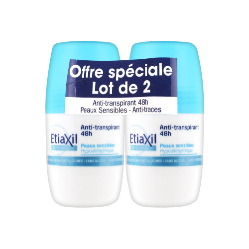 ETIAXIL Déodorant Anti-Transpirant 48h Roll-on Lot de 2 x 50 ml-9304