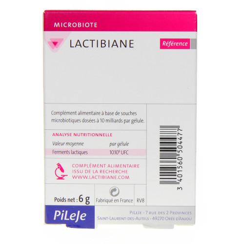 Pileje Lactibiane Référence 10 Gélules - Renfort Flore Intestinale