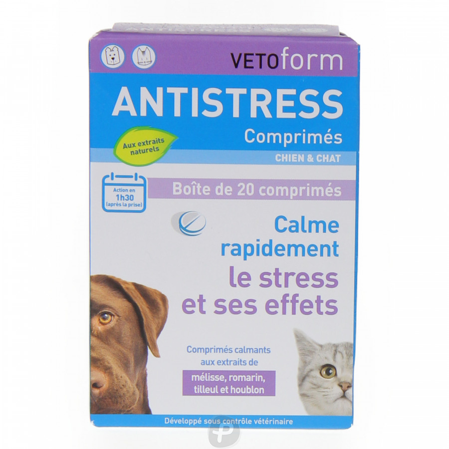 VETOFORM  AntiStress Chien et Chat 20 Comprimés  Pharma360