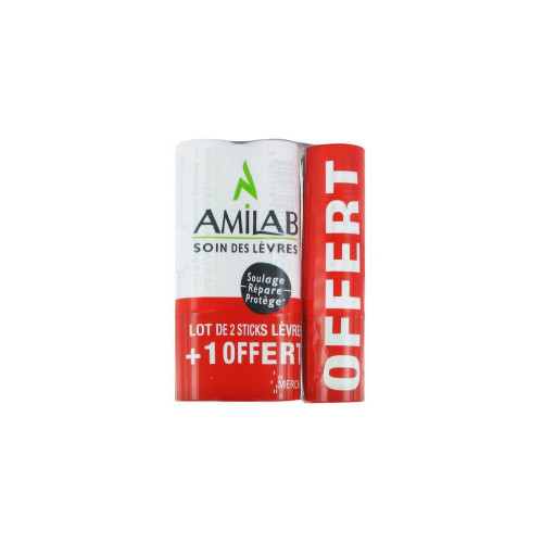 AMILAB Baume Lèvres Lot de 3 Sticks-9827